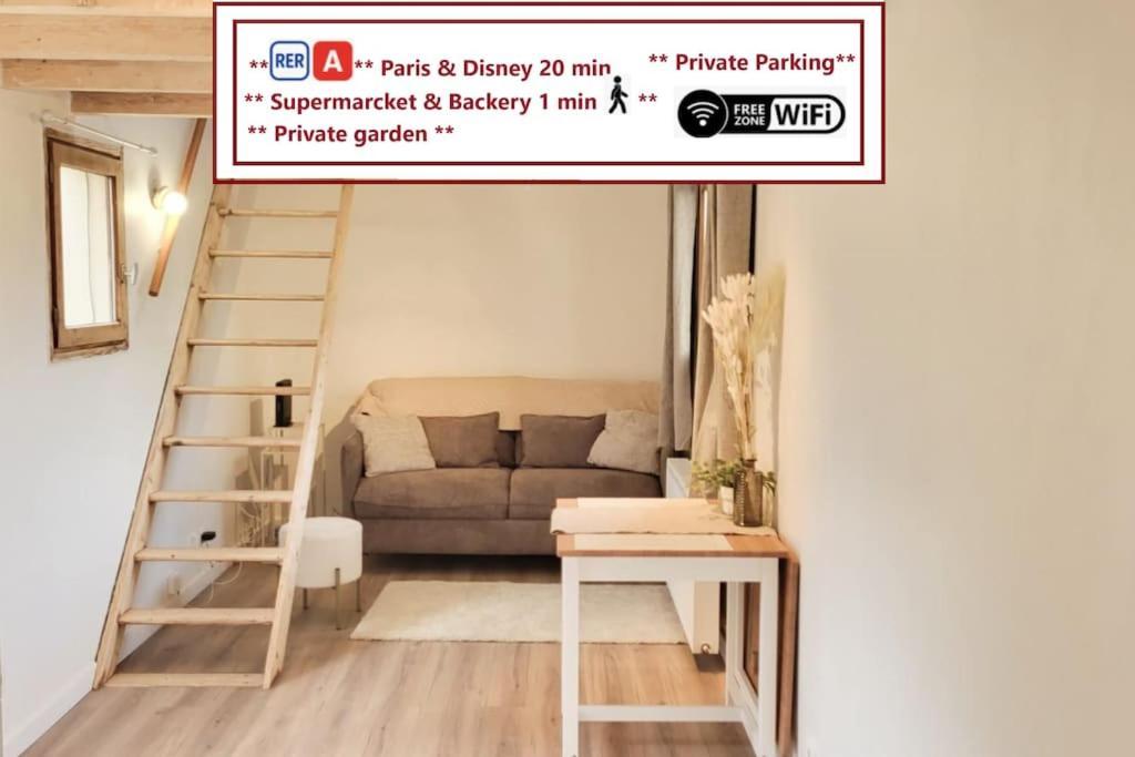Le Petit Noisy Entre Paris Et Disney, Proche Centrex Avec Jardin Privatif Et Parking ภายนอก รูปภาพ